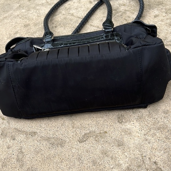 Brighton Nylon Purse with Croc Patent and Braided Handles - Picture 9 of 9